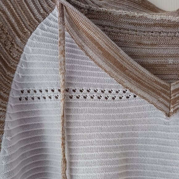 Women's Hoodie Light Weight Long Sleeve Size M White Brown Pink Brand Unknown - Picture 3 of 9